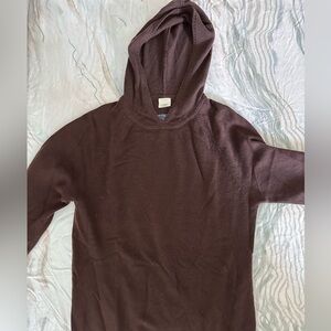 7 For All Mankind Brown Hooded Cashmere Sweater Size M